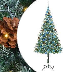 vidaXL Mű karácsonyfa 300 LED-del állvánnyal Zöld 180 cm PVC és Acél