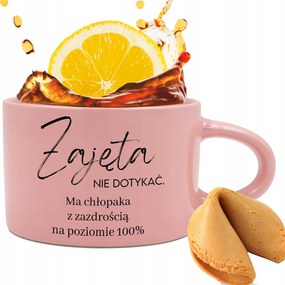 Csésze Rózsaszín 200ml Ajándék Párnak Elfoglalt Ne Érintse meg Sütemény