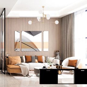 ARGON 5043 CAMERON Glamour Mennyezeti Lámpa Sárgaréz, Opál Szőnyeg E27 IP20
