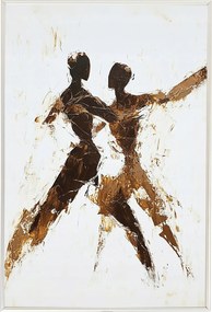 Poszter Keret Alumínium Absztrakt Tánc Pár Táncos Sziluett Mozgás 40x60