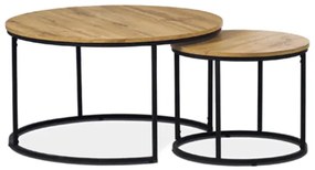 Autronic Dohányzóasztal 80 cm MDF barna AF-3002 OAK