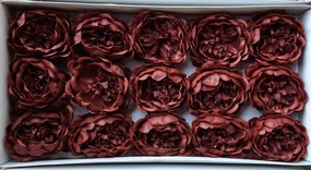 Peonie szappanvirágok 15 db-os elegáns esküvői dekoráció valentin nap bordó