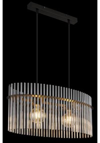 Globo 15698H3 - Csillár zsinóron GORLEY 2xE27/60W/230V fekete