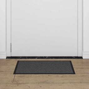 Ajtószőnyeg Fekete és Szürke 40 x 60 cm Polipropilén és PVC