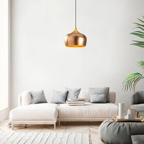 Aranyszínű függőlámpa fém búrával ø 30 cm Berceste – Opviq lights