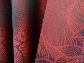 Mg Tk Függöny Levelek 59 Bordó 170cm széles