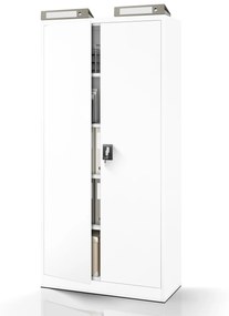 Fém iratszekrény JAN, 900 x 1850 x 400 mm, fehér