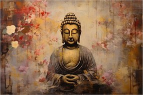 Kép - Buddha, festészet (90x60 cm)