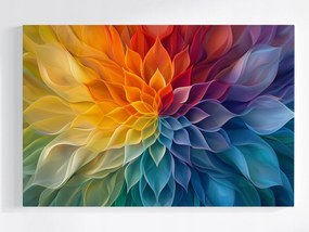 Poszter Mandala Virág Absztrakt Szivárvány Dekoráció 60x40