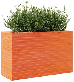 viaszbarna tömör fenyőfa kerti virágtartó 110 x 40 x 68,5 cm