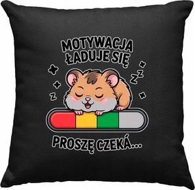 Motivációs párna mém töltettel 2 fekete