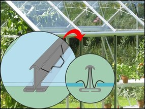 üvegház VITAVIA URANUS 8300 tiszta üveg 3 mm fekete színű LG3561