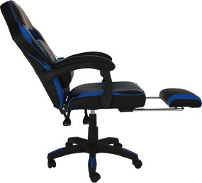 Irodai/gamer szék, kék/fekete, GUNNER