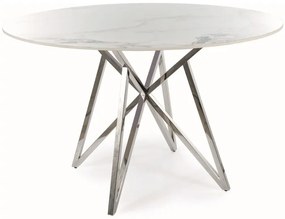Murano étkezőasztal kerek 120cm króm