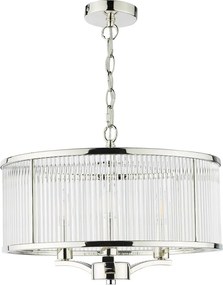 Dar Lighting glamour modern függeszték evelyn polírozott nikkel dareve0338
