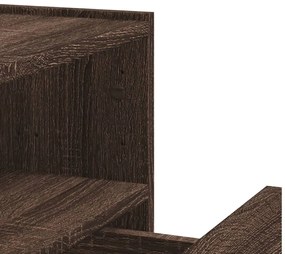 2 db barna tölgy színű fali éjjeliszekrény 45 x 30 x 35 cm