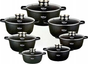 Márvány edénykészlet Indukciós Gáz 16 El. Hoffner Edény Szett