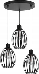 Mennyezeti Lámpa Lógó Csillár Hármas Loft Túlnyúlás Fém E27 Led