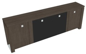 Verno+ S alacsony szekrény 260 x 46 x 90 cm, kombinált ajtó, antracit tölgy / fekete