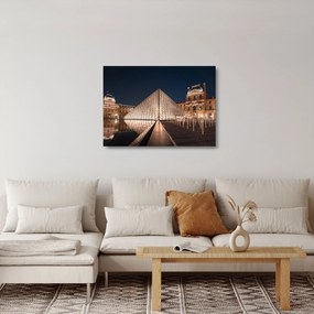 Kép - Louvre éjjel (üvegen) (70x50 cm)