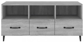 szürke sonoma színű szerelt fa TV-szekrény 102 x 35 x 50 cm
