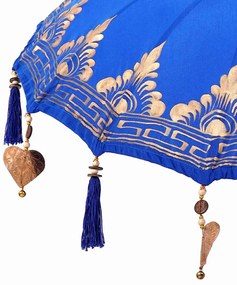 Napernyő Alappal Kék, Barna 250 cm Pamut, Fa