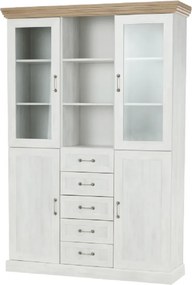 vitrines szekrény, északi sosna/vadtölgy, ROYAL W2D