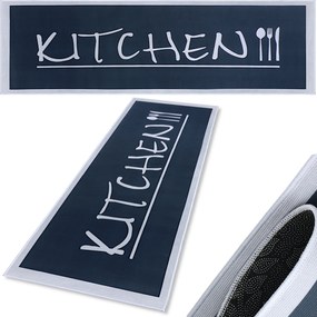 Konyhai Járólap Fekete 80X150 Konyhai Szőnyeg Szürke Kitchen Gumírozott