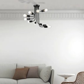 Felületre szerelhető csillár  TRINITY 10xE27/15W/230V fekete