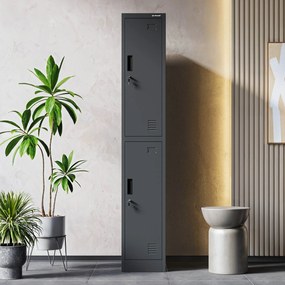 Szociális öltözőszekrény antracit IGOR 1 Plus 316,5 x 1850 x 450 mm