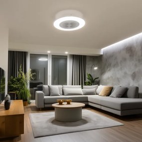 Brilagi - AURA LED/38W/230V dimmelhető ventilátoros lámpa ezüst + DO