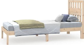 vidaXL Small Single tömör fenyőfa ágykeret 75 x 190 cm