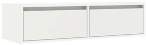 TV szekrény LED világítással fehér 100X35,5x25 cm