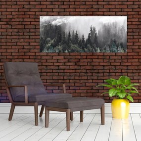 Kép - Erdő illusztrált elemekkel (120x50 cm)