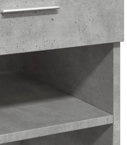 betonszürke szerelt fa tálalószekrény 80 x 42,5 x 93 cm