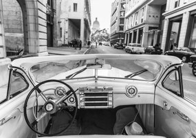 Poszter 100x70cm Antik autó a Havanna utcában 3, Assaf Frank