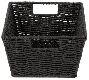Compactor ETNA kézi kötésű kosár, 31 x 24 x 14 cm, fekete