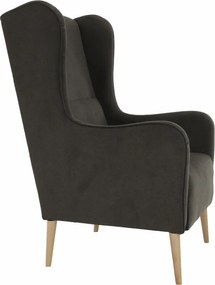 Kényelmes fotel, barna/bükk, BREDLY