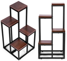 Stílusos virágállvány - sötét diófa