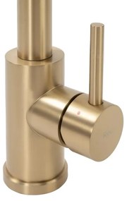 REA-B4821 - COLIN mosogató csaptelep kihúzható zuhanyfejjel, 42,5 cm, szálcsiszolt arany