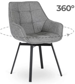 Forgó Étkezőszék Szürke Színben. LUNA 2