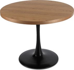 Étkezőasztal 100 cm méretben, arany tölgy/fekete színben LINO