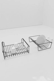 Edényszárító, csepegtető tálca, fekete, 35 x 30 cm