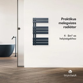 Blumfeldt Fairmont radiátor, 45 x 80 cm, falra szerelhető, modern kivitel, meleg víz