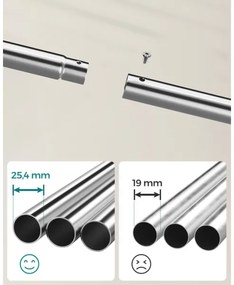 LINEA mobil álló ruhafogas, ezüst