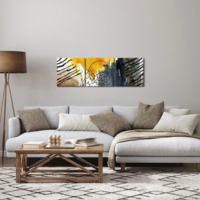 Kép - Absztrakt akvarell (órával) (90x30 cm)