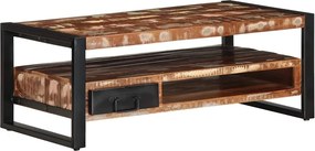 vidaXL dohányzóasztal többszínű 90x50x36cm tömörfa újrahasznosított fa