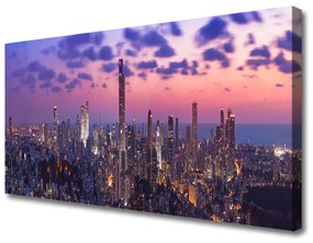 Vászonkép nyomtatás Város Felhőkarcolók 100x50 cm
