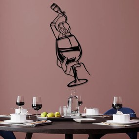 Bicchiere fém fali dekoráció, 33×69 cm