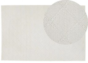 Törtfehér gyapjúszőnyeg 140 x 200 cm ELLEK Beliani